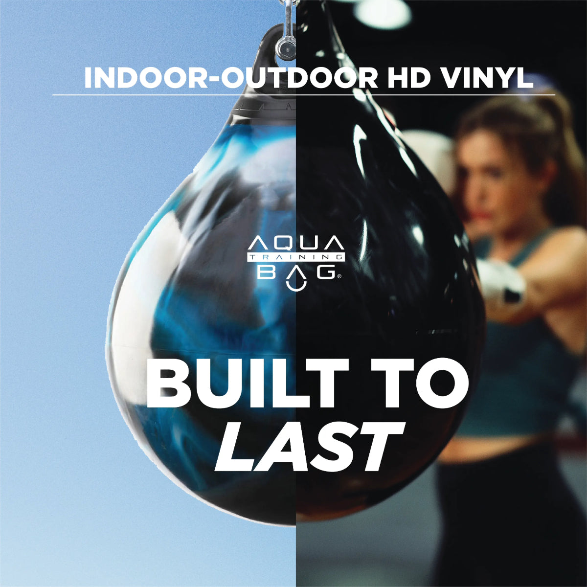 Black/Silver Aqua 9" 15lb Headhunter Training Bag