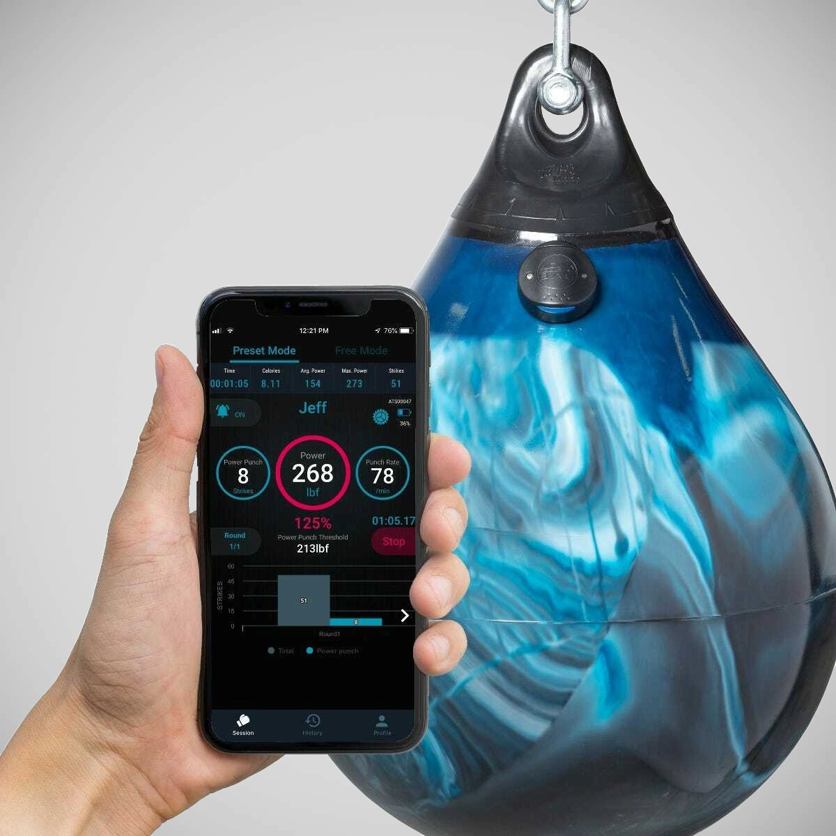 Black Aqua Training Bag Sensor
