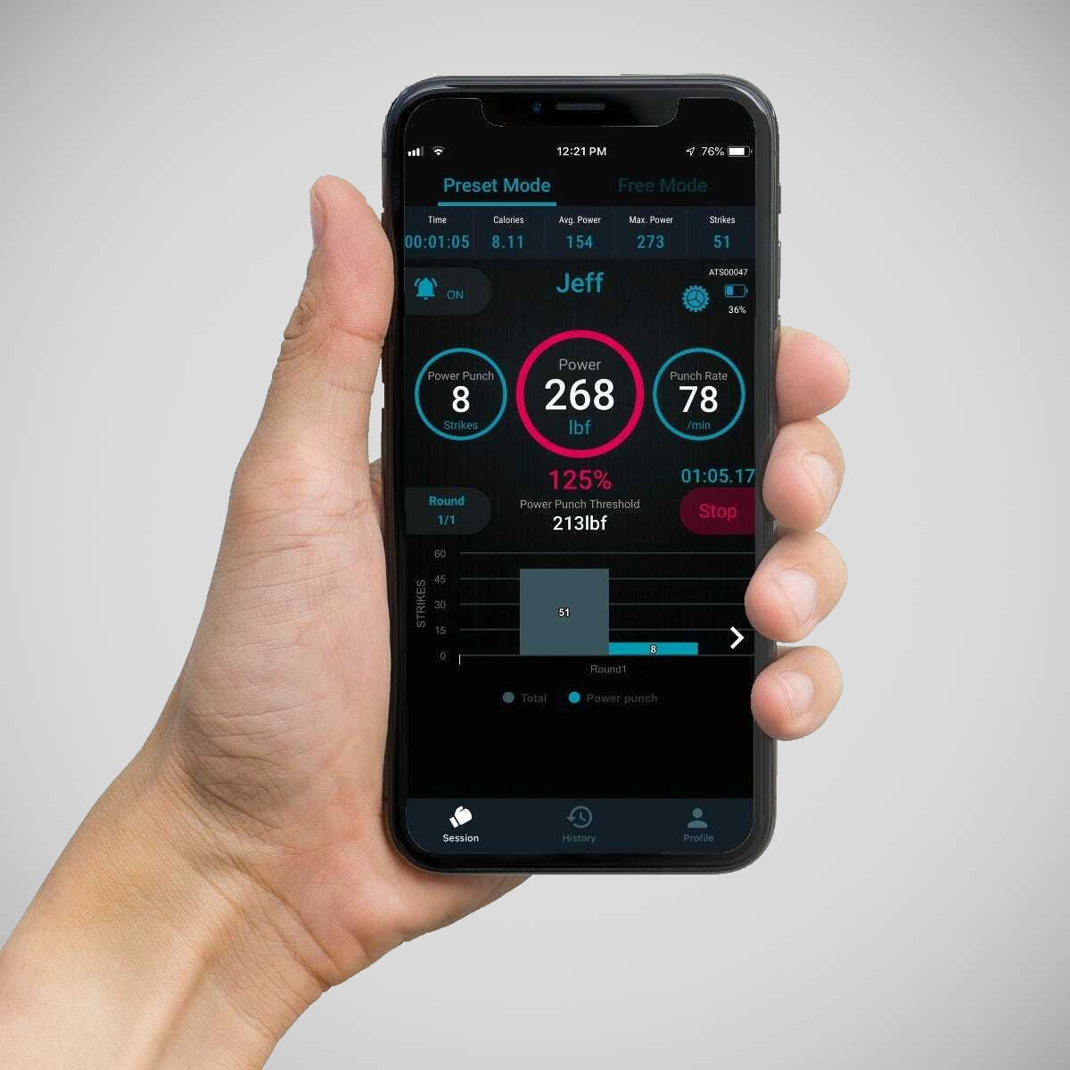 Black Aqua Training Bag Sensor