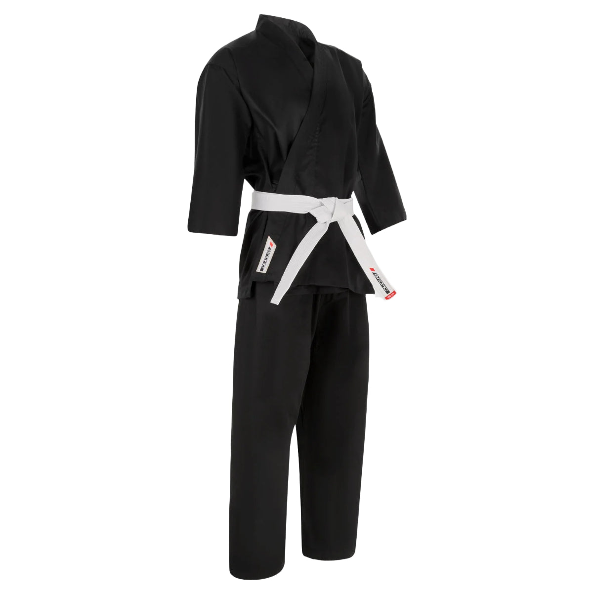 Black Bytomic Red Label 7oz Cotton Kids Karate Uniform