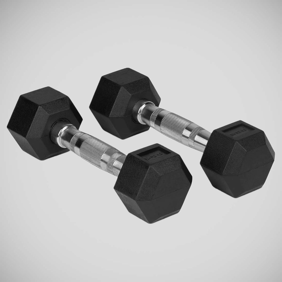 Black Bytomic Rubber 4kg Hexagon Dumbbell Set