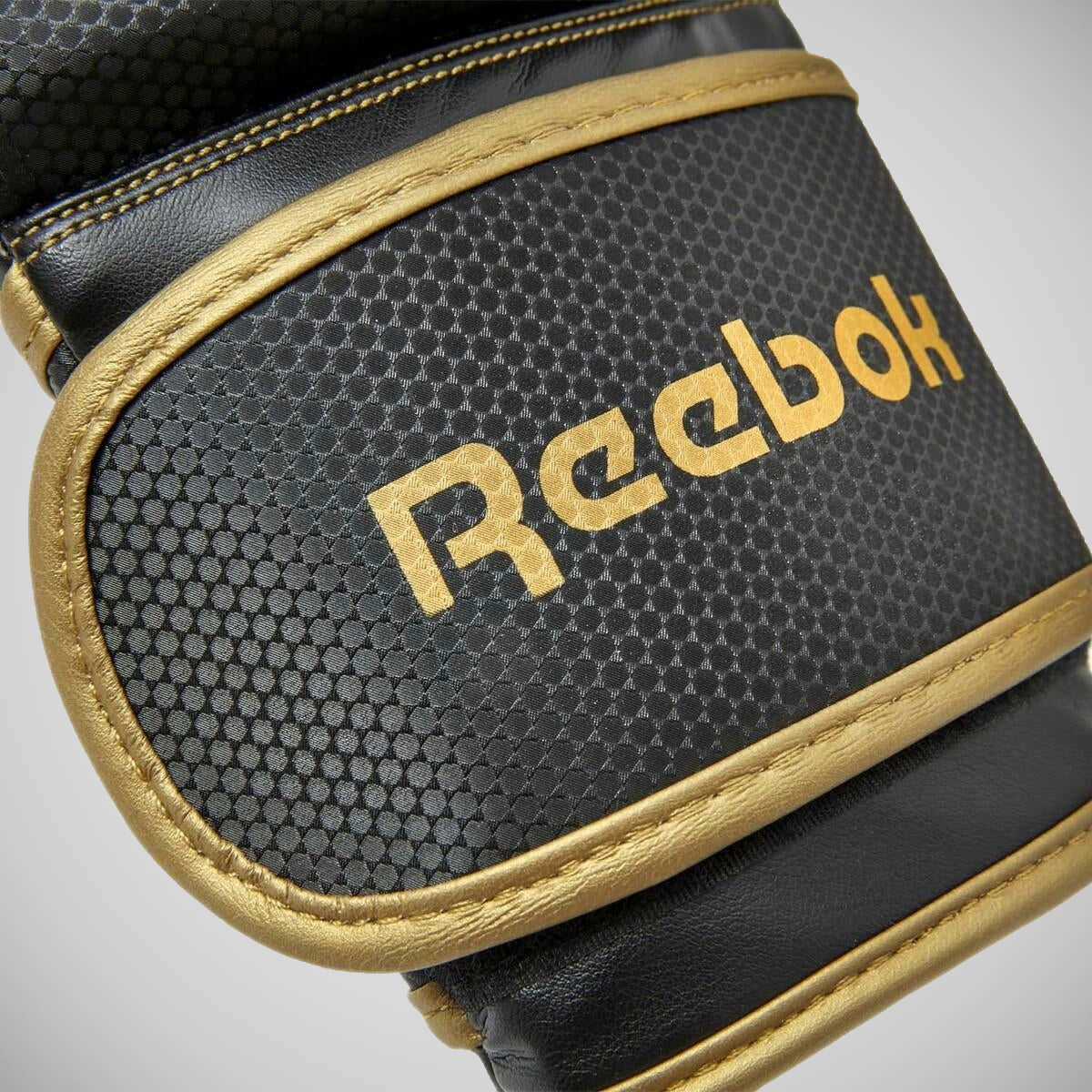 Black/Gold Reebok 4ft Punch Bag and Boxing Gloves
