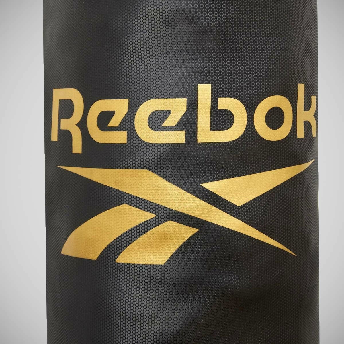 Black/Gold Reebok 4ft Punch Bag and Boxing Gloves