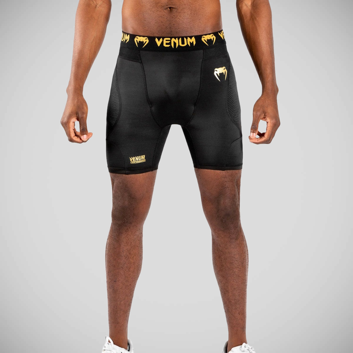 Black/Gold Venum G-Fit Compression Shorts