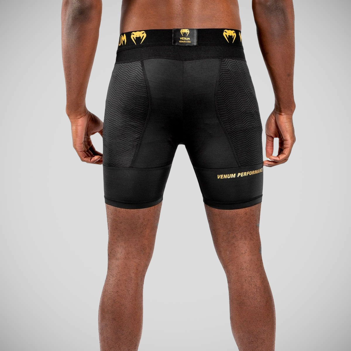 Black/Gold Venum G-Fit Compression Shorts