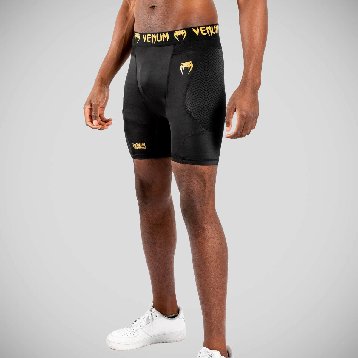 Black/Gold Venum G-Fit Compression Shorts