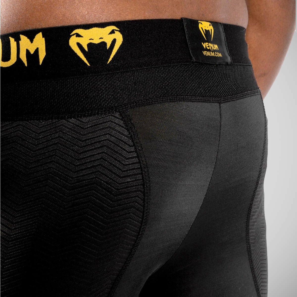 Black/Gold Venum G-Fit Compression Shorts