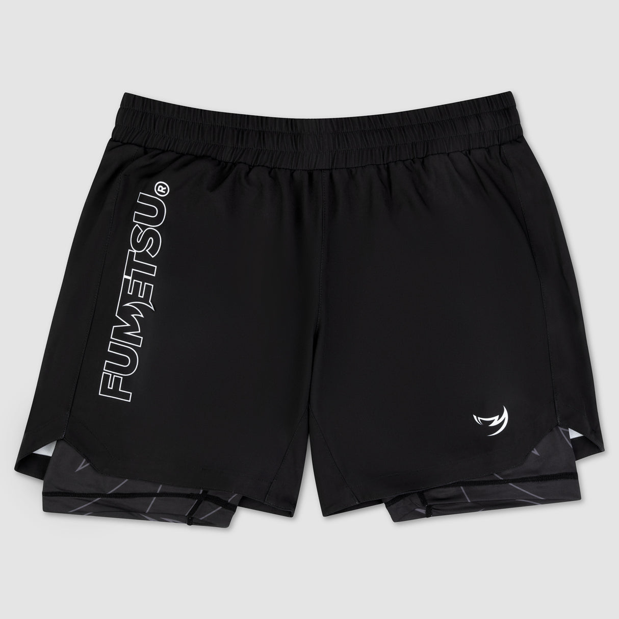 Black Fumetsu Icon Womens Dual Layer Fight Shorts