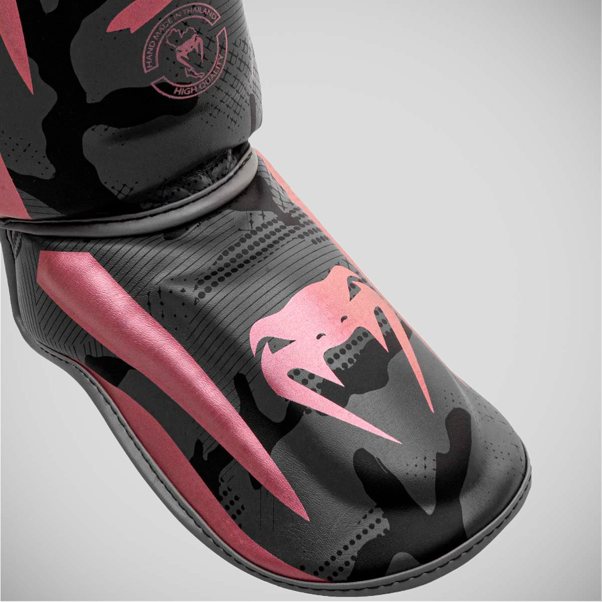 Black/Pink Venum Elite Shin Guards