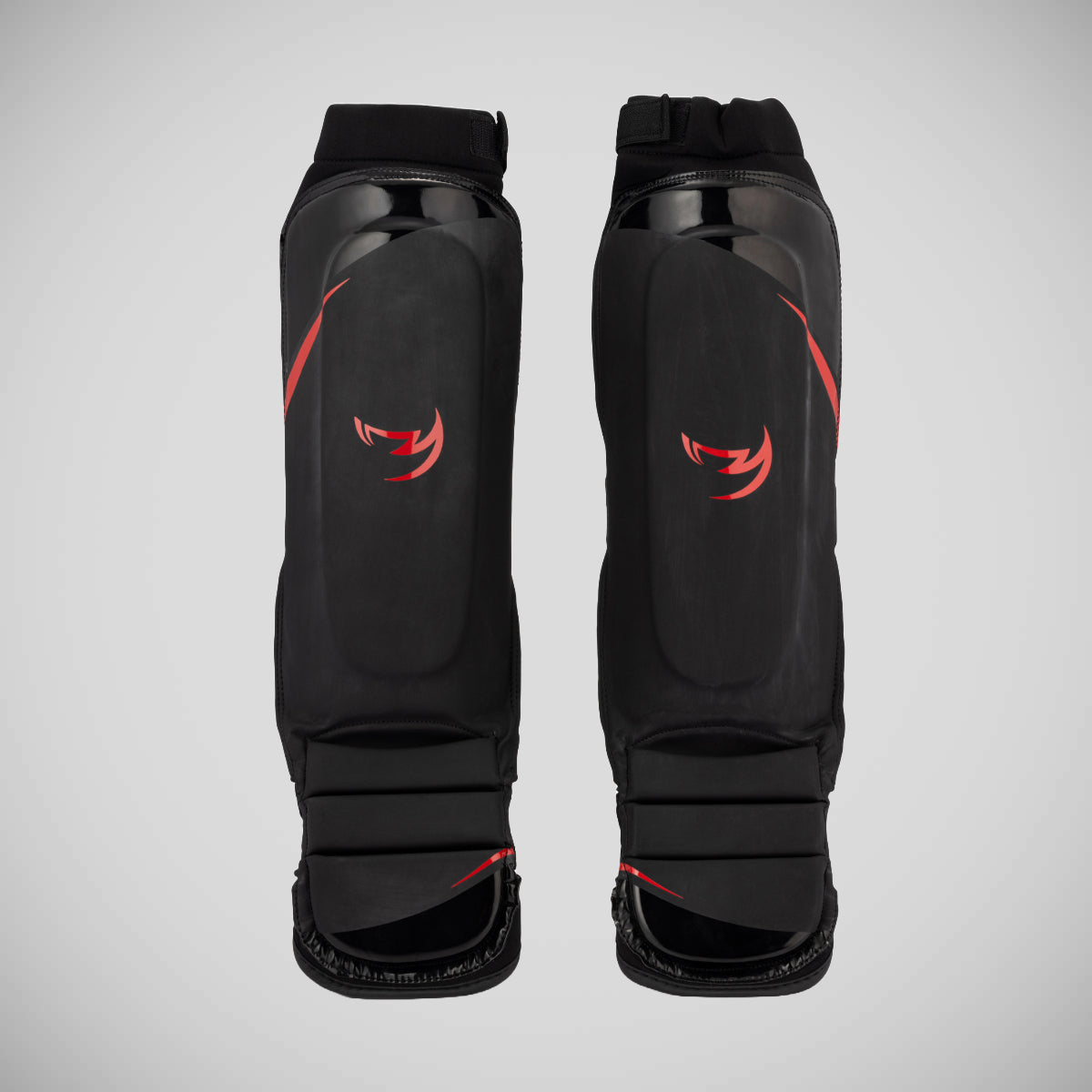 Black/Red Fumetsu Ghost S3 MMA Shin Guards