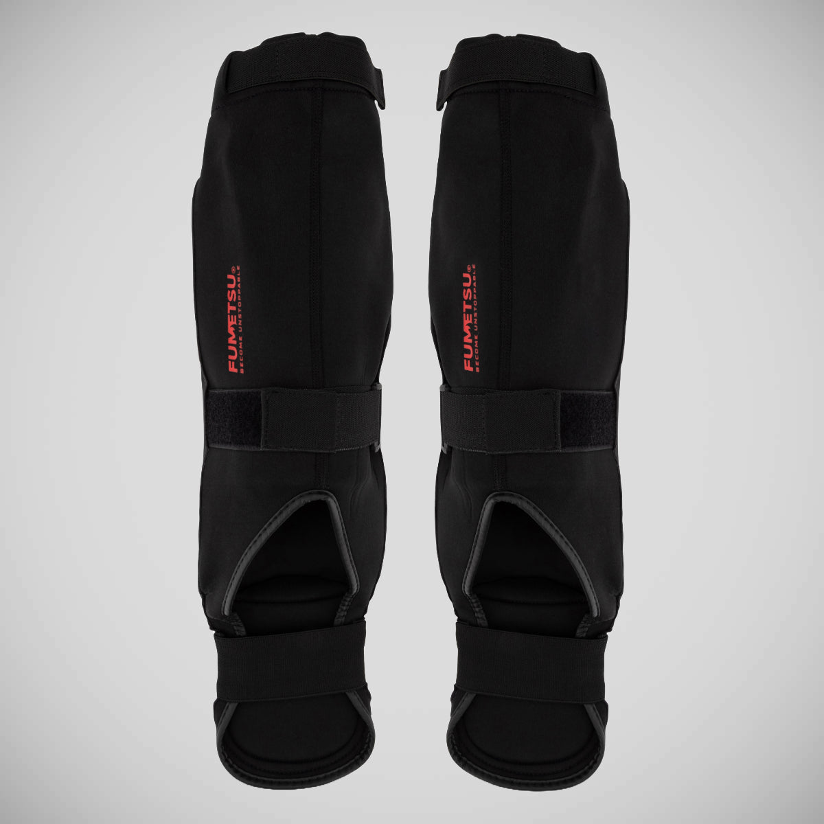 Black/Red Fumetsu Ghost S3 MMA Shin Guards