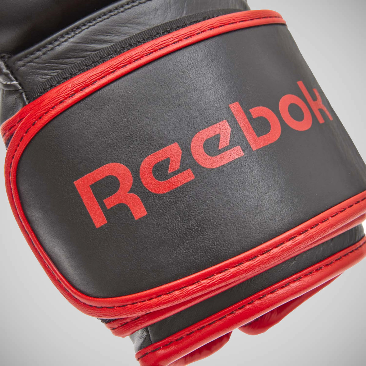 Black/Red Reebok Leather Boxing Gloves