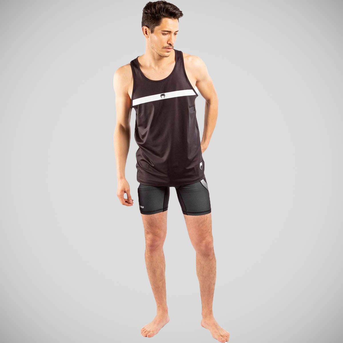Black/White Venum No Gi 3.0 Dry Tech Tank Top