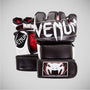 Black/White Venum Undisputed 2.0 Leather MMA Fight Gloves