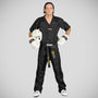 Black/Black Top Ten Adult Mesh Kickboxing Pants