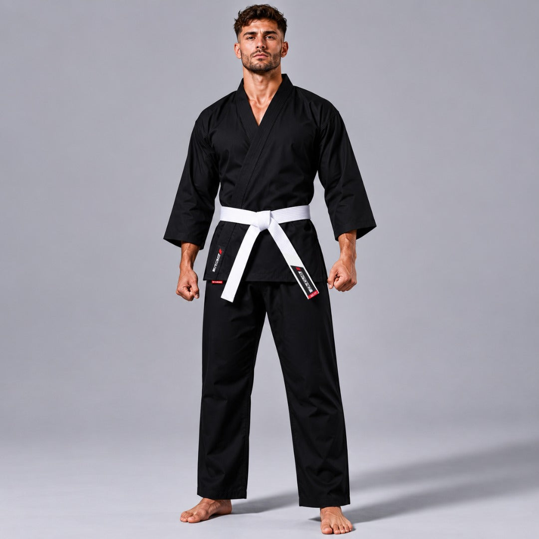Black Bytomic Red Label 7oz Lightweight Adult Karate Uniform