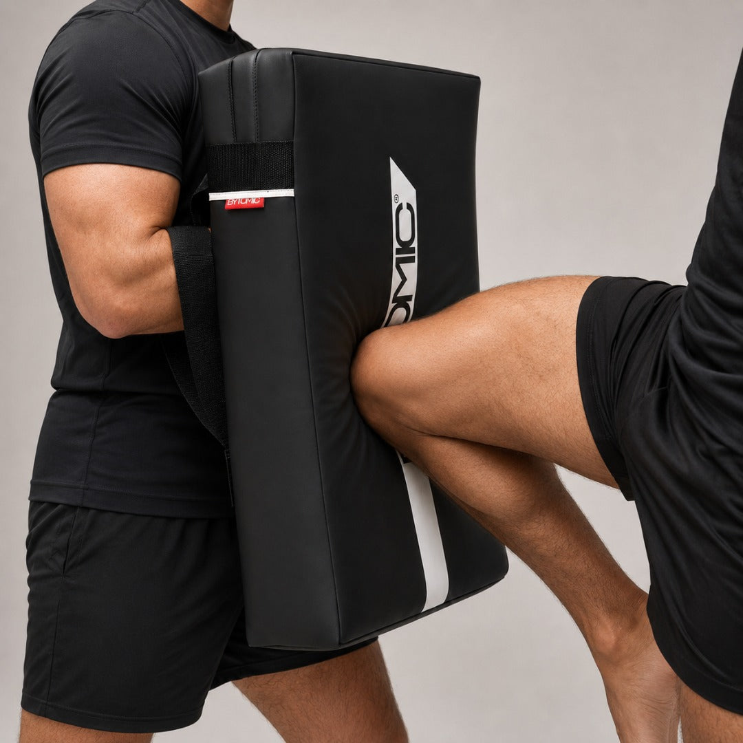 Black Bytomic Red Label Curved Kick Shield Lifestyle 3