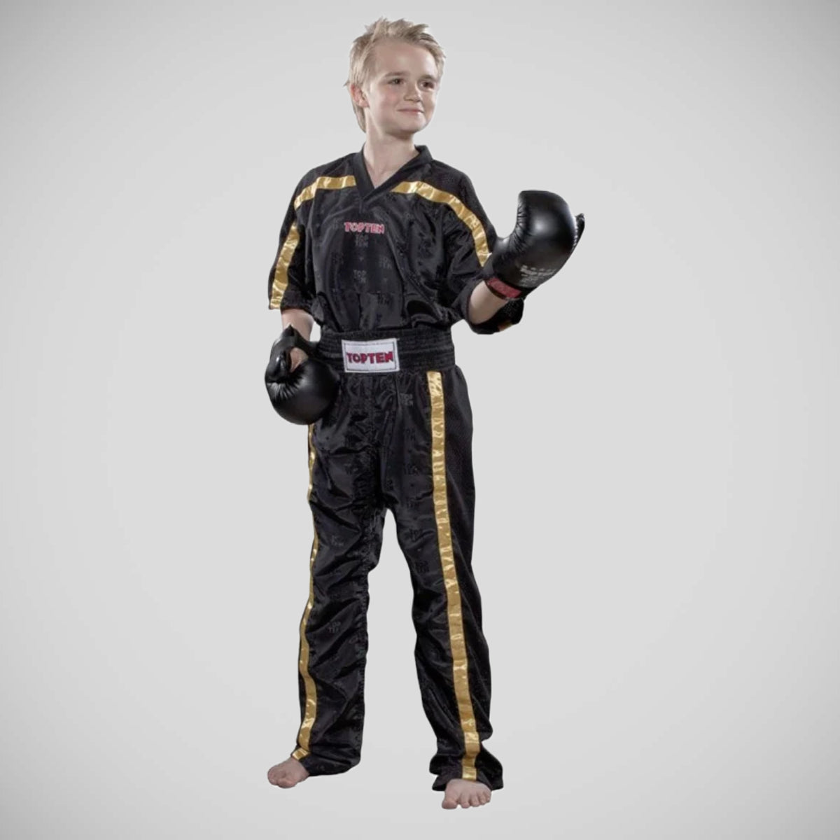 Black/Gold Top Ten Mesh Kickboxing Jacket