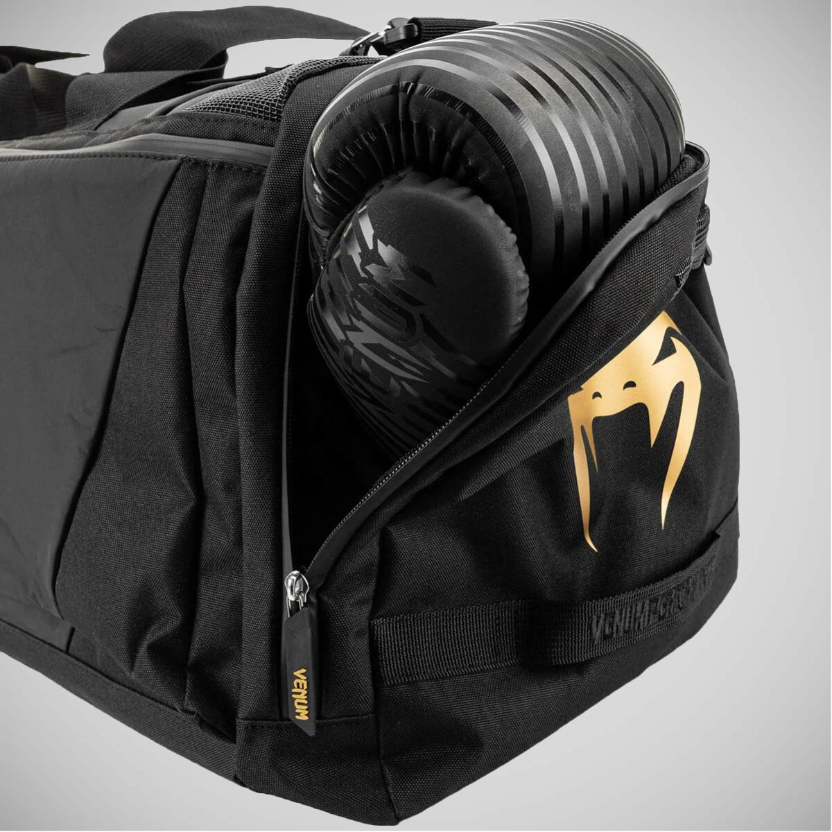 Black/Gold Venum Trainer Lite Evo Sports Bag