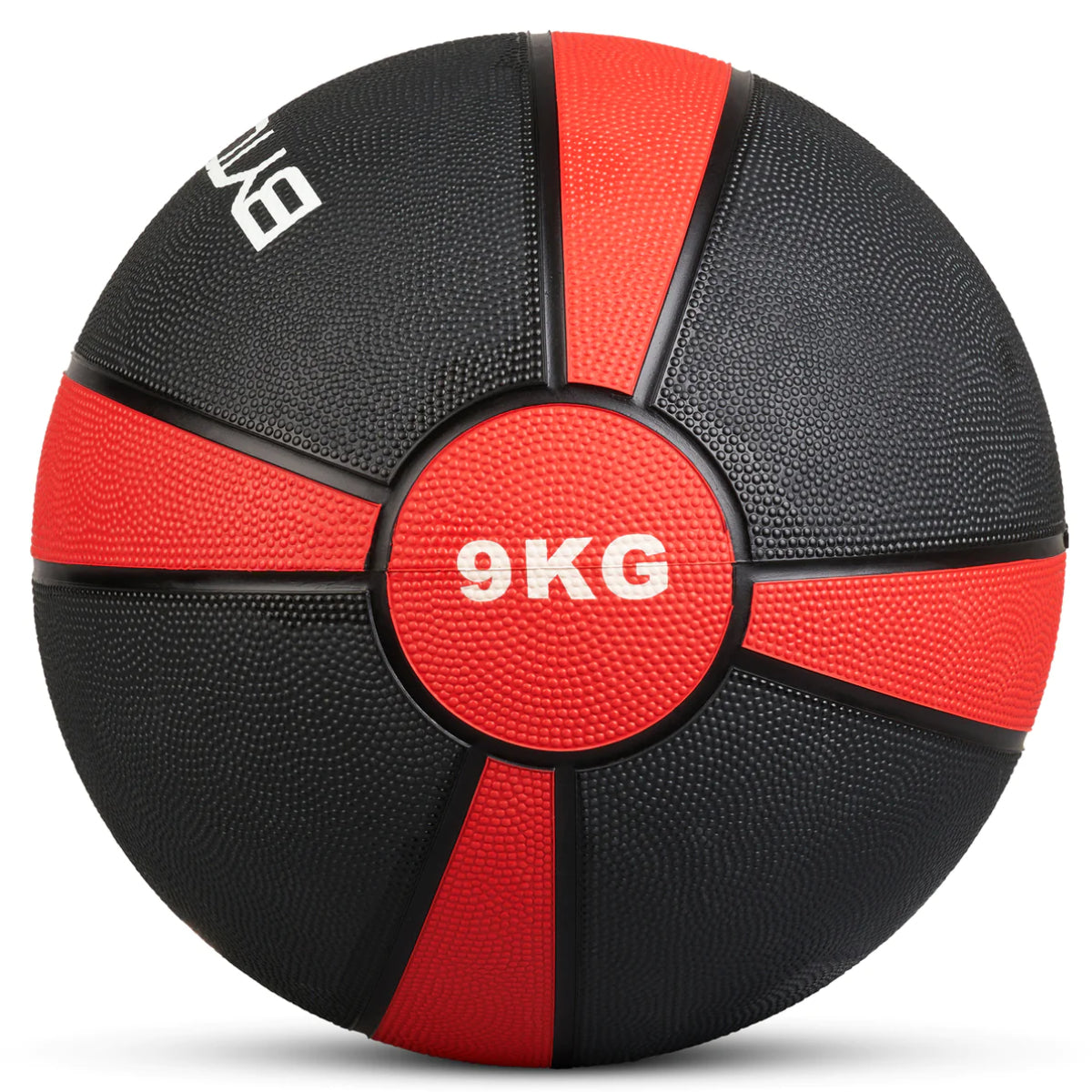 Black/Red Bytomic 9kg Rubber Medicine Ball