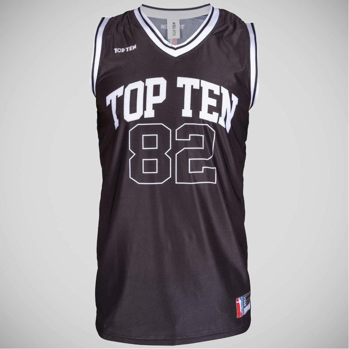 Black Top Ten Fighter Jersey Tank Top