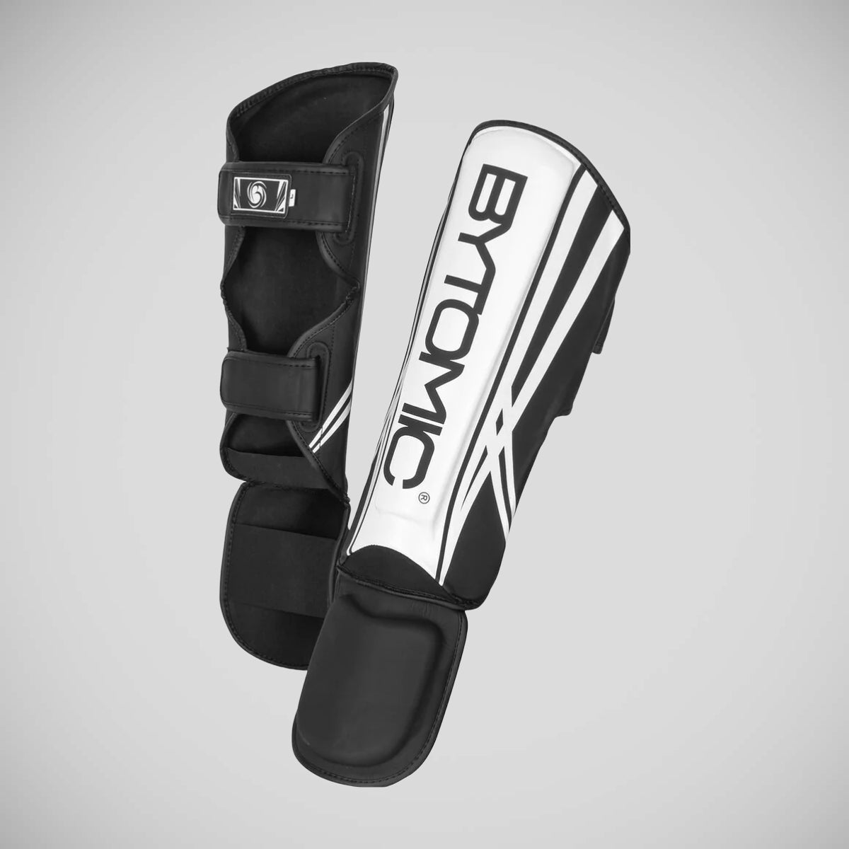 Black/White Bytomic Axis V2 Shin Guards Kids