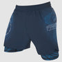 Blue/Black Fumetsu Mjolnir Dual Layer Fight Shorts