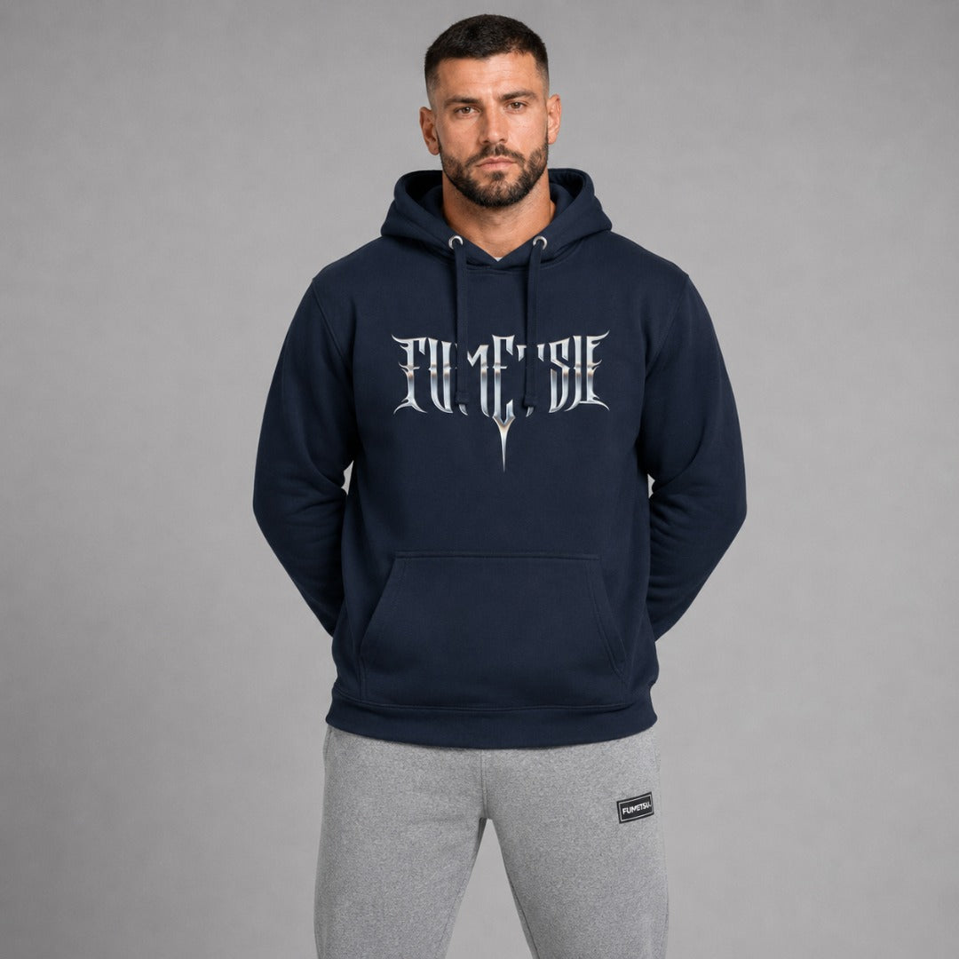Fumetsu Brushed Metal Hoodie Navy