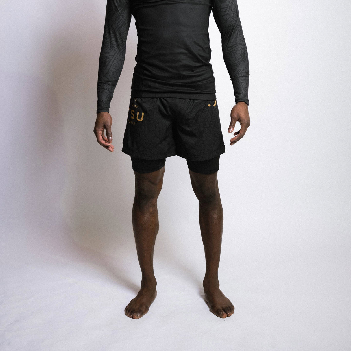 Fumetsu Dragon Slayer Dual Layer Shorts Black/Gold