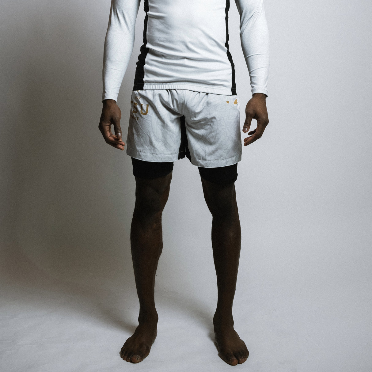 Fumetsu Dragon Slayer Dual Layer Shorts White/Black/Gold