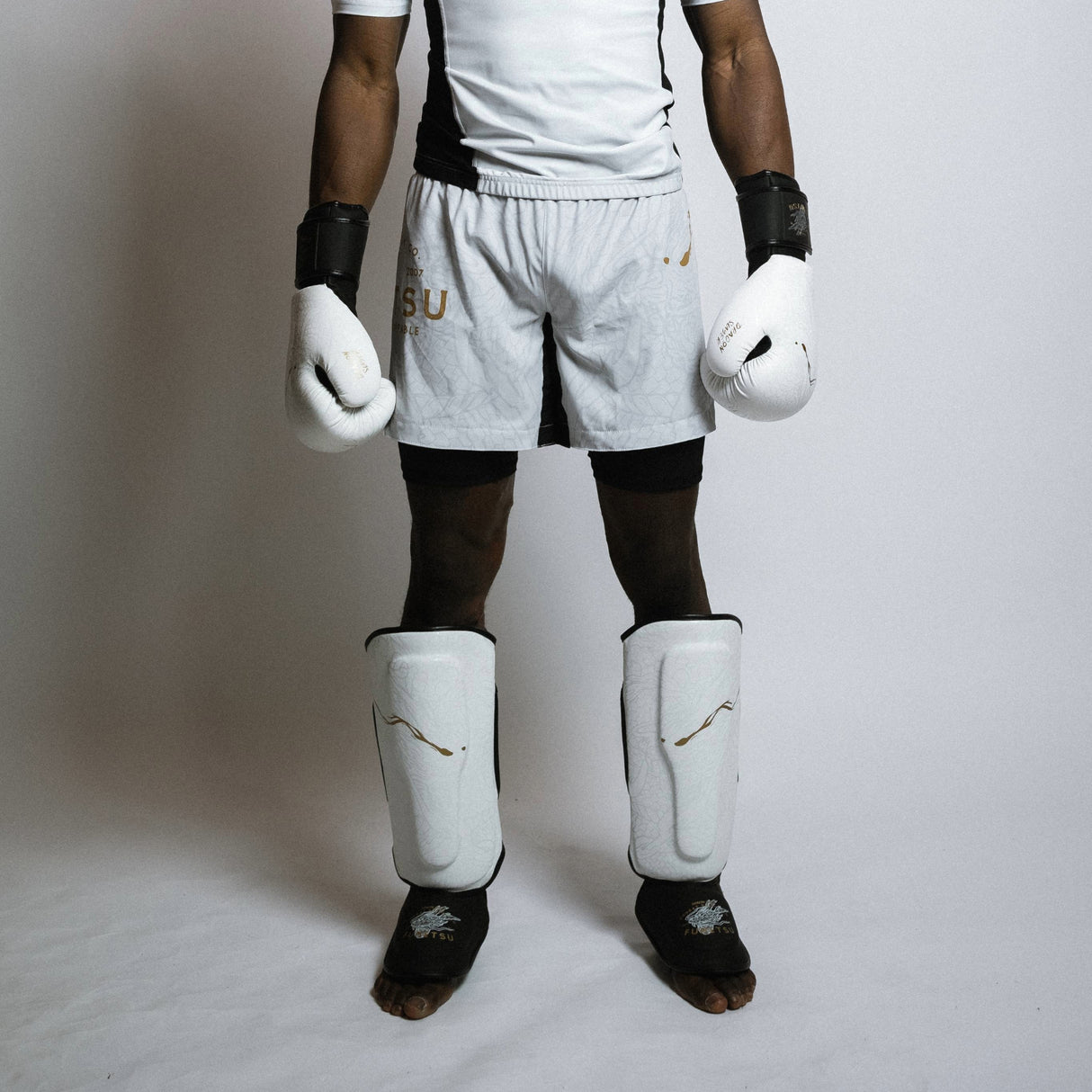 Fumetsu Dragon Slayer Dual Layer Shorts White/Black/Gold