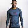 Fumetsu Dragon Slayer Long Sleeve Rash Guard Blue/Black/Red