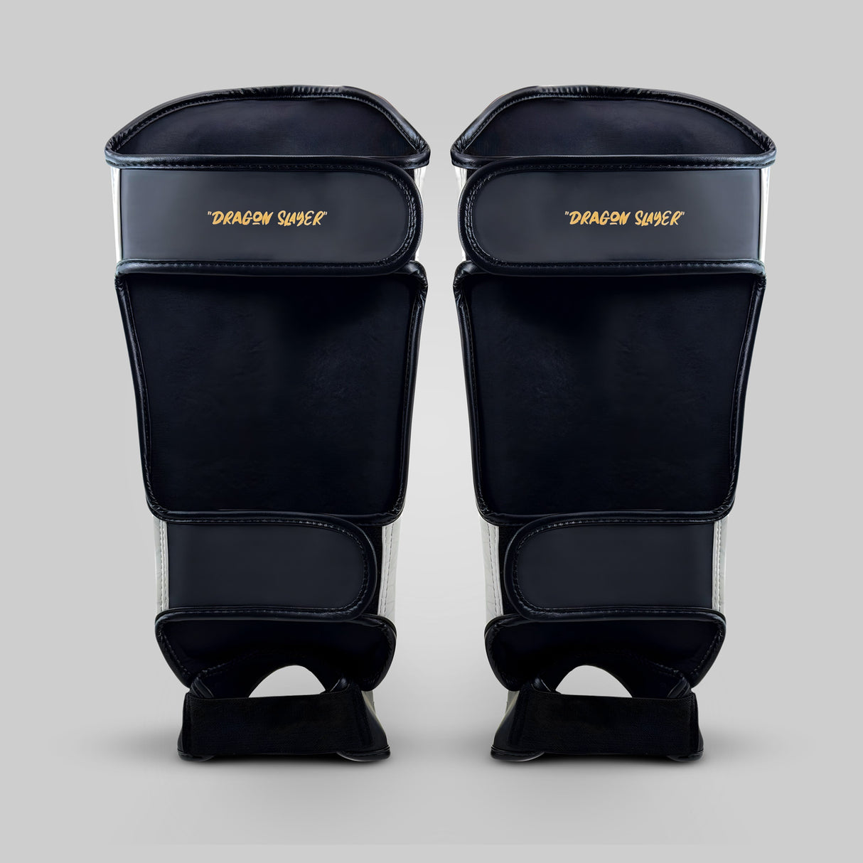 Fumetsu Dragon Slayer Shin Guards White/Black/Gold