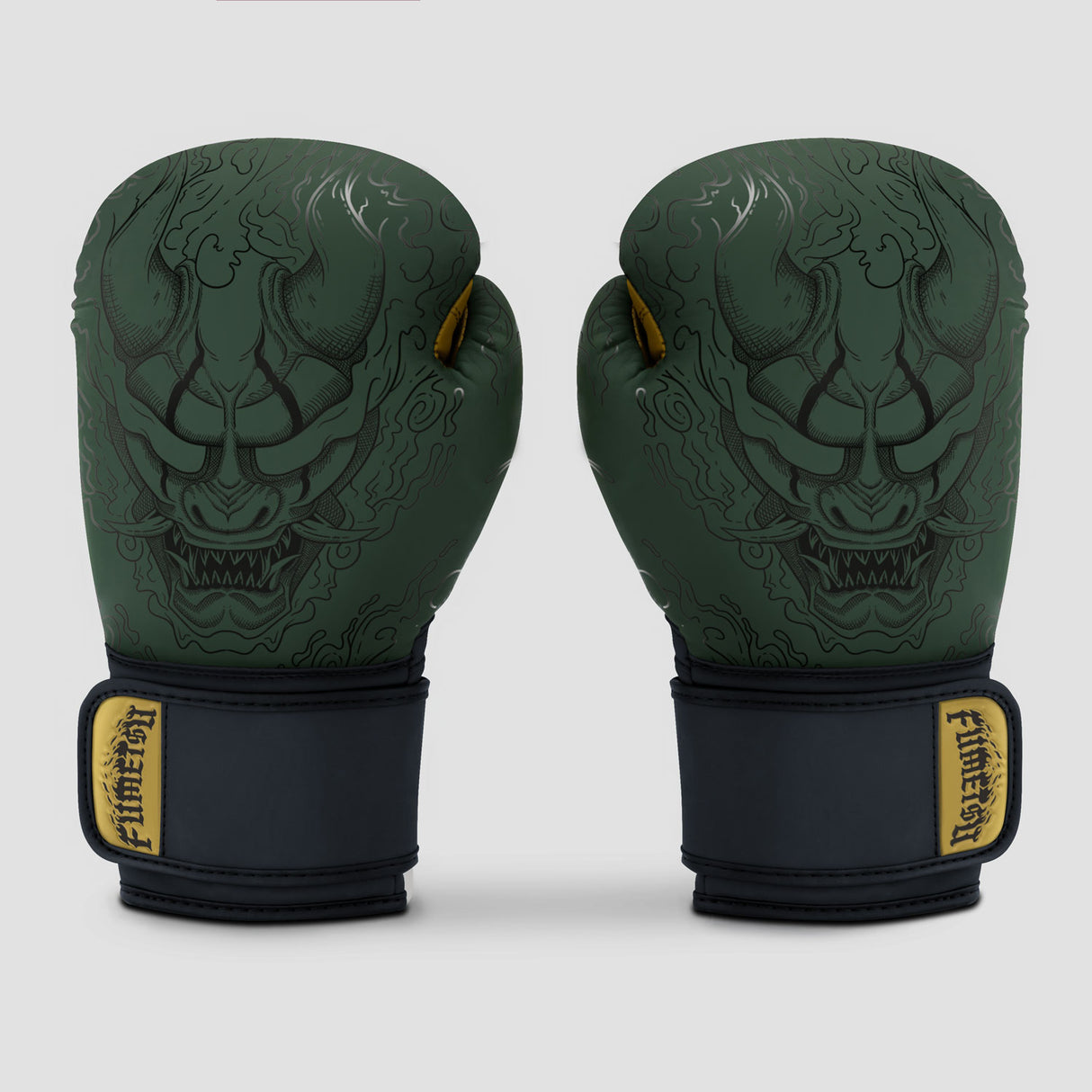 Fumetsu Oni Boxing Gloves Khaki/Black/Gold