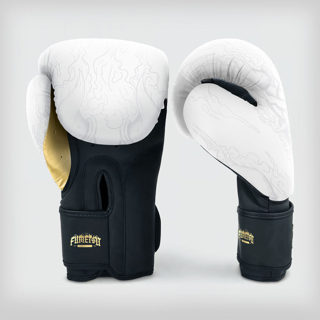 Fumetsu Oni Boxing Gloves White/Black/Gold