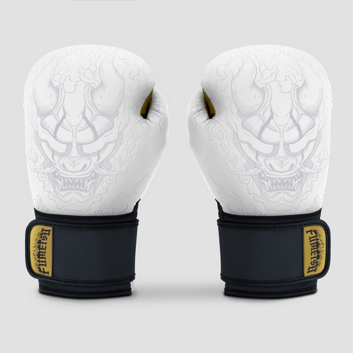 Fumetsu Oni Boxing Gloves White/Black/Gold