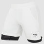 White/Black Fumetsu Icon Dual Layer Training Shorts
