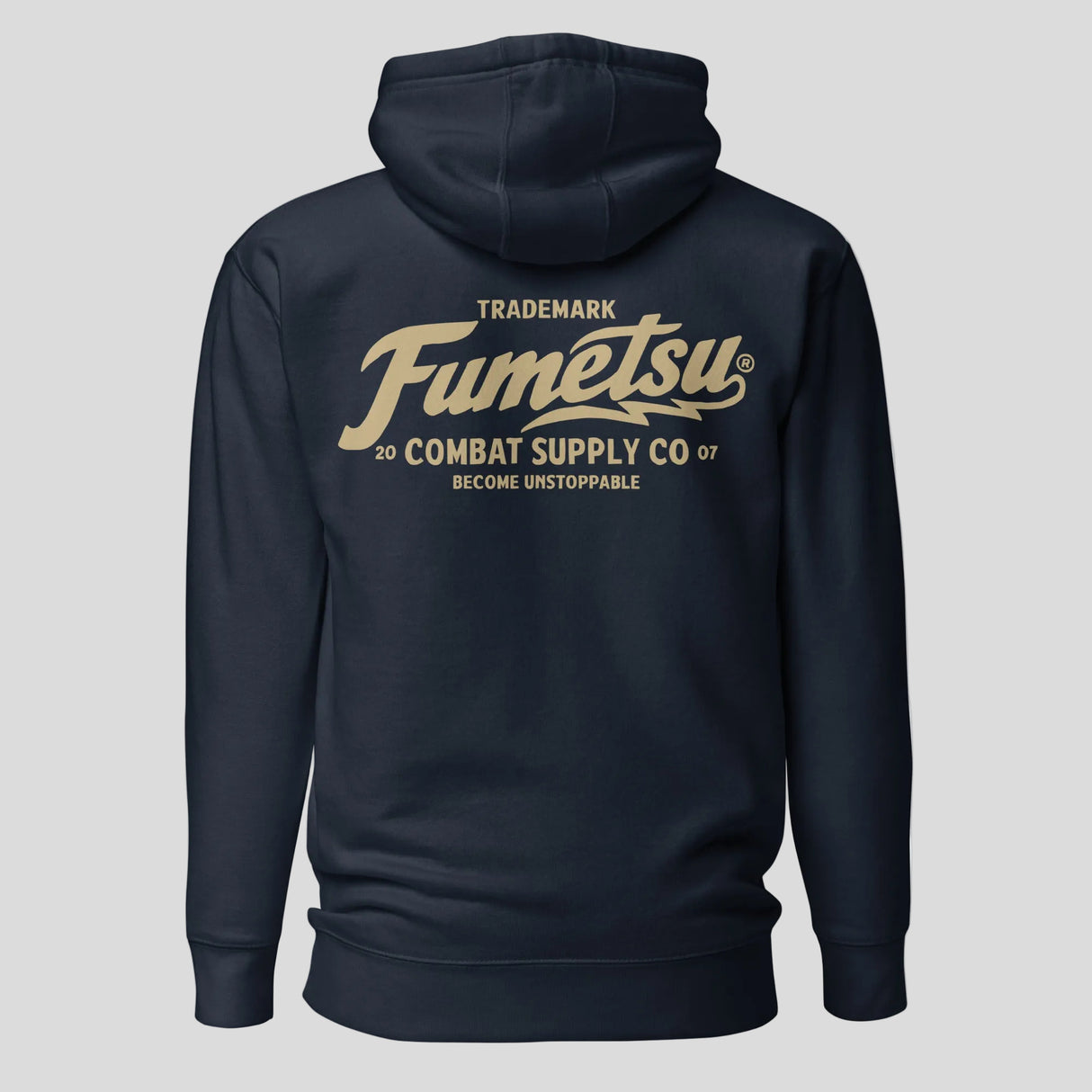 Fumetsu Combat Supply Co. Hoodie Navy/Gold Back