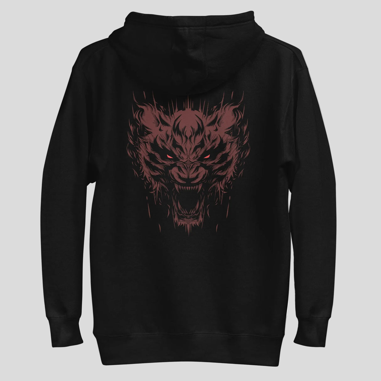 Fumetsu Immortal Tiger Hoodie Black/Red Back