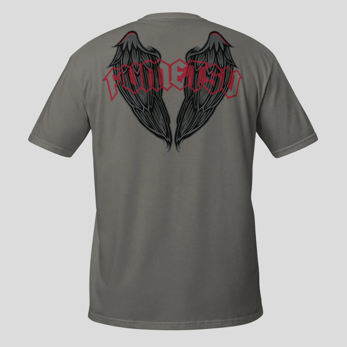 Fumetsu Inked - Wings T-Shirt Charcoal/Red Back