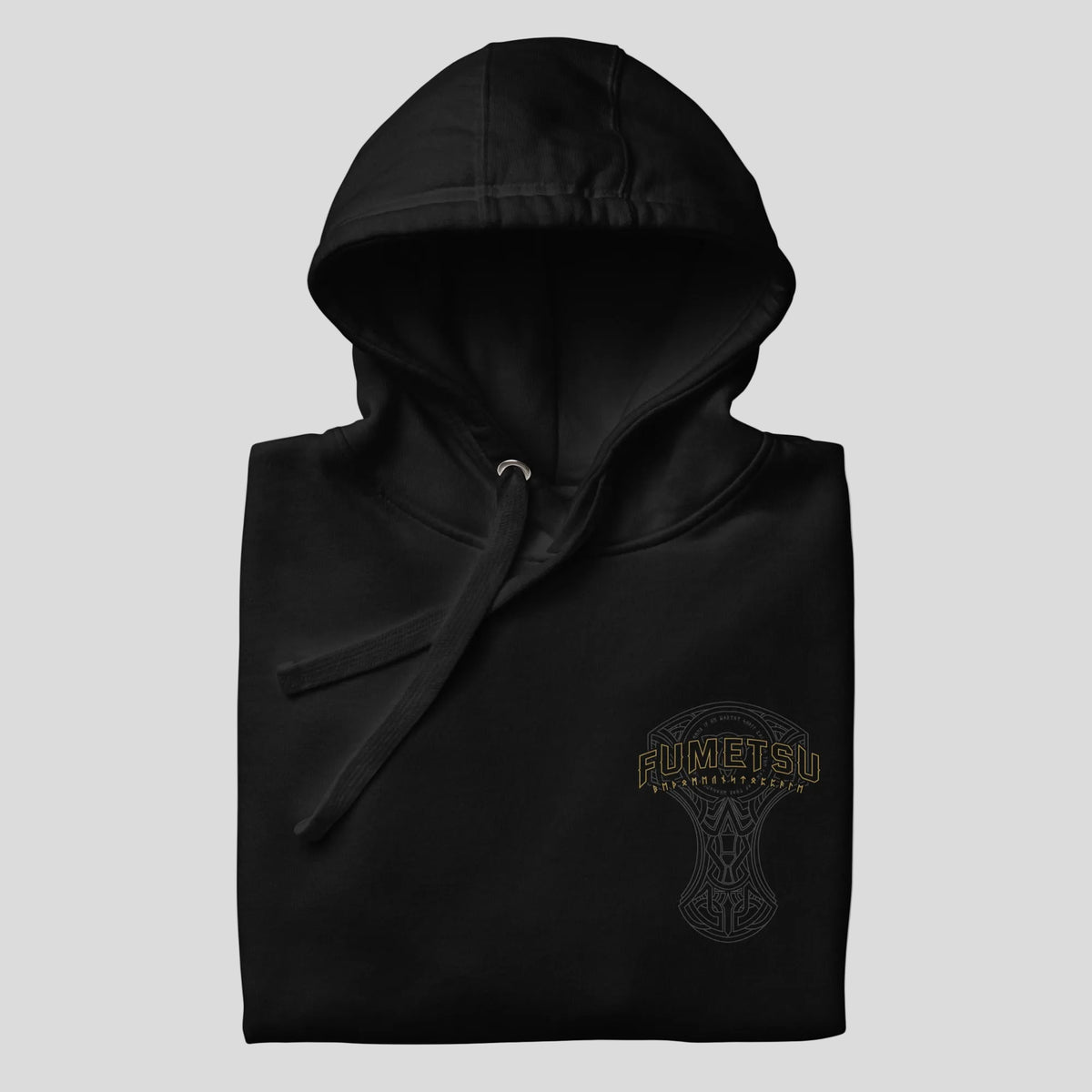 Fumetsu Mjolnir Hoodie Black Folded