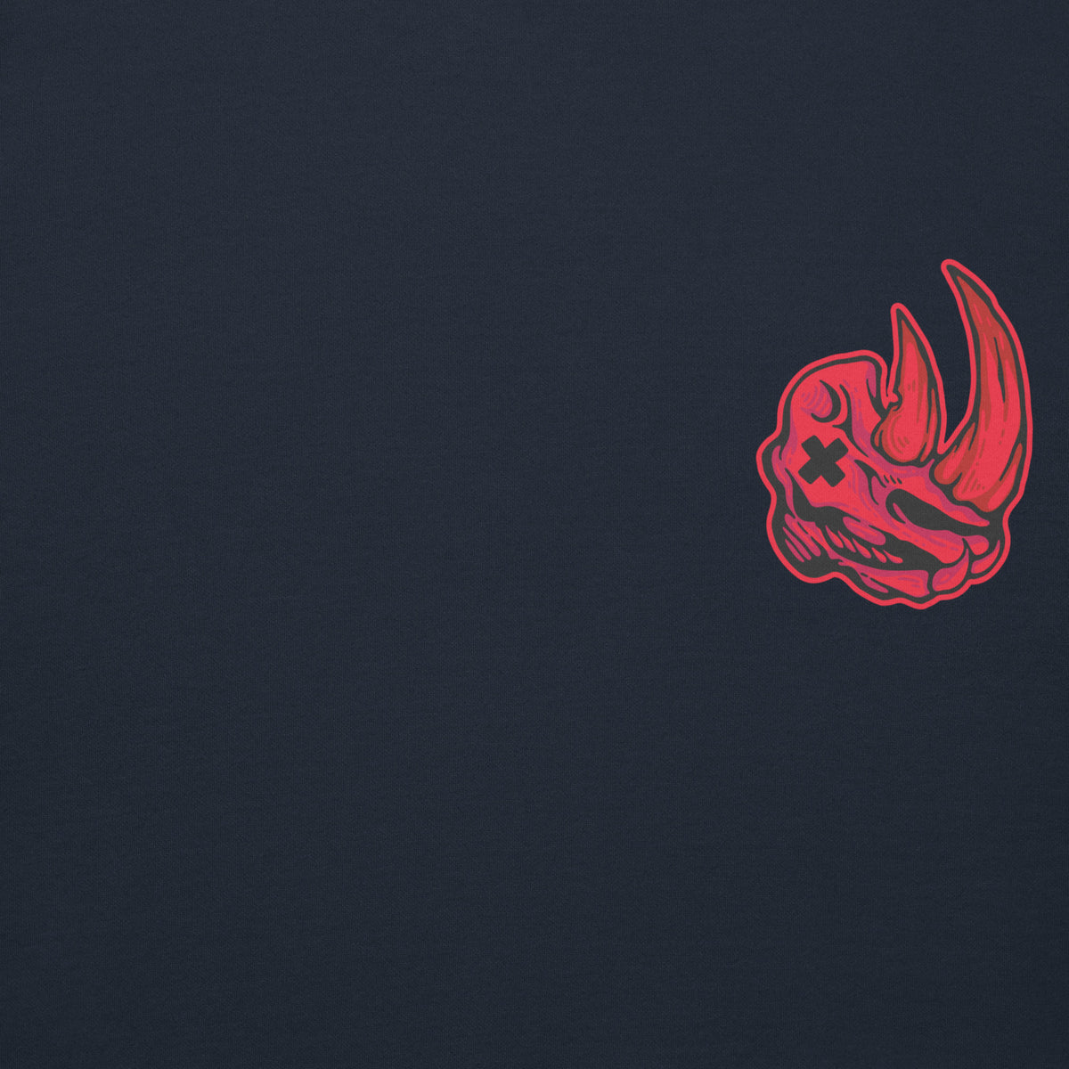 Fumetsu Rhino Hoodie Navy/Red Logo
