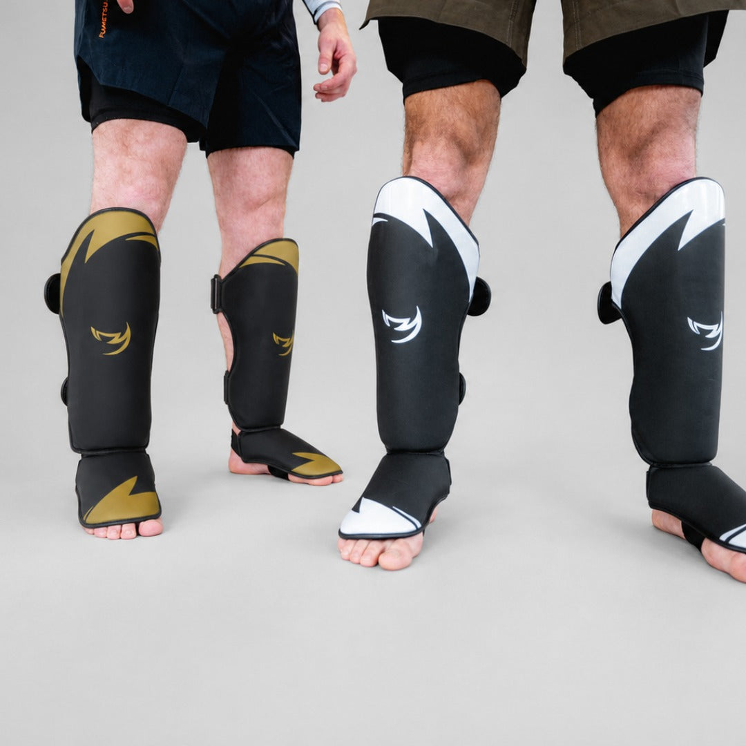 Fumetsu Ghost S3 Thai Shin Guards Black/Gold Lifestyle 2