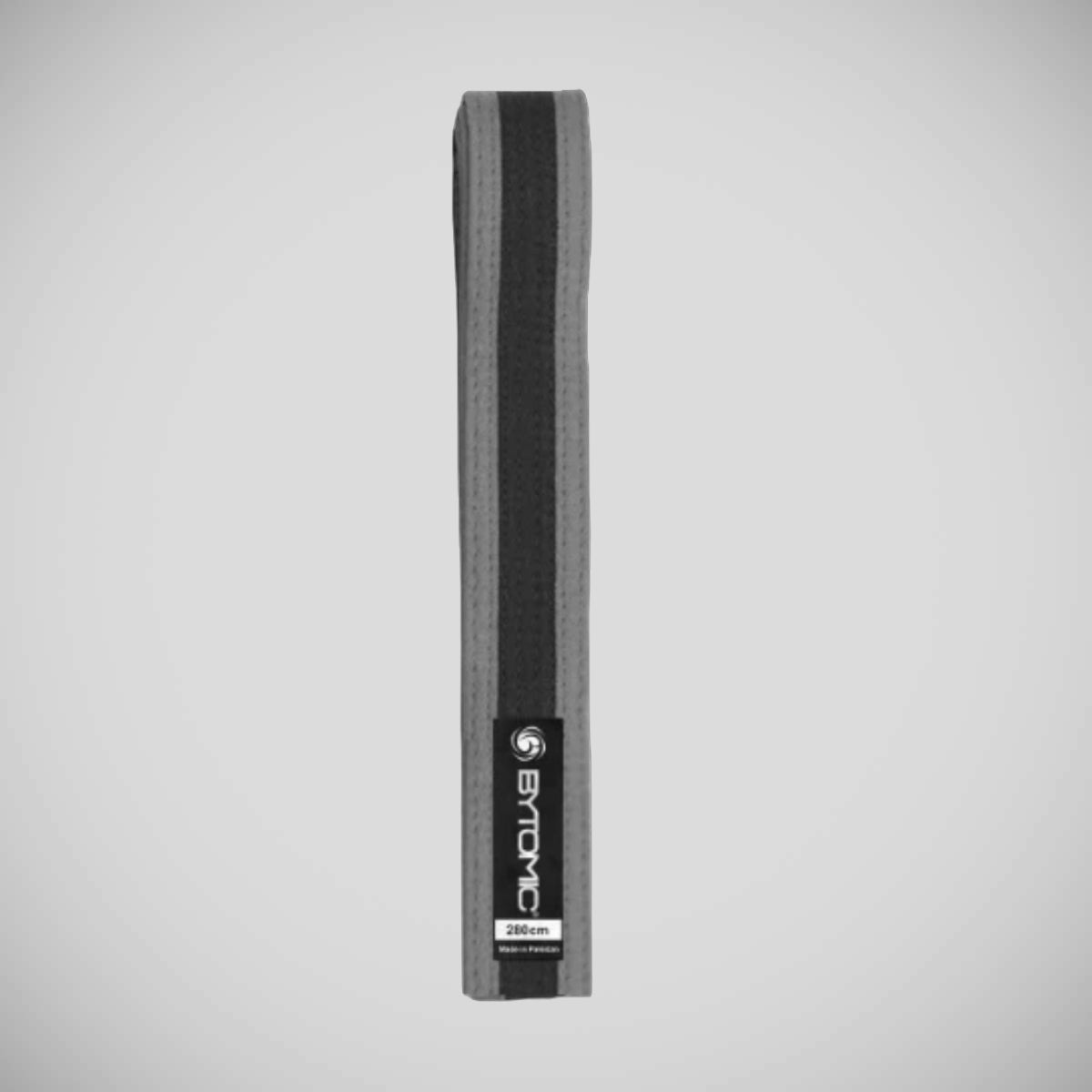 Grey/Black Bytomic 100% Cotton Black Stripe Belt