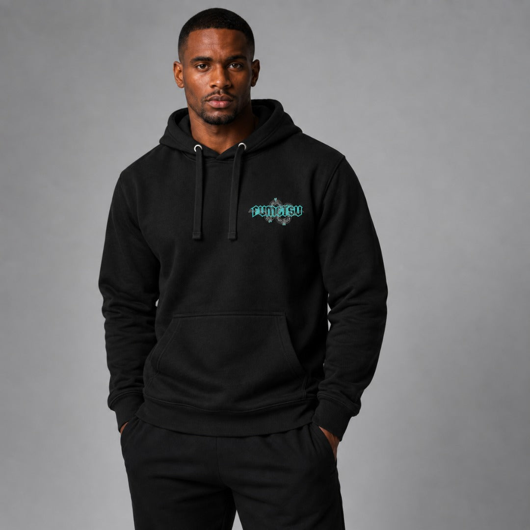 Fumetsu Inked - Snake Hoodie Black/Teal Lifestyle 4