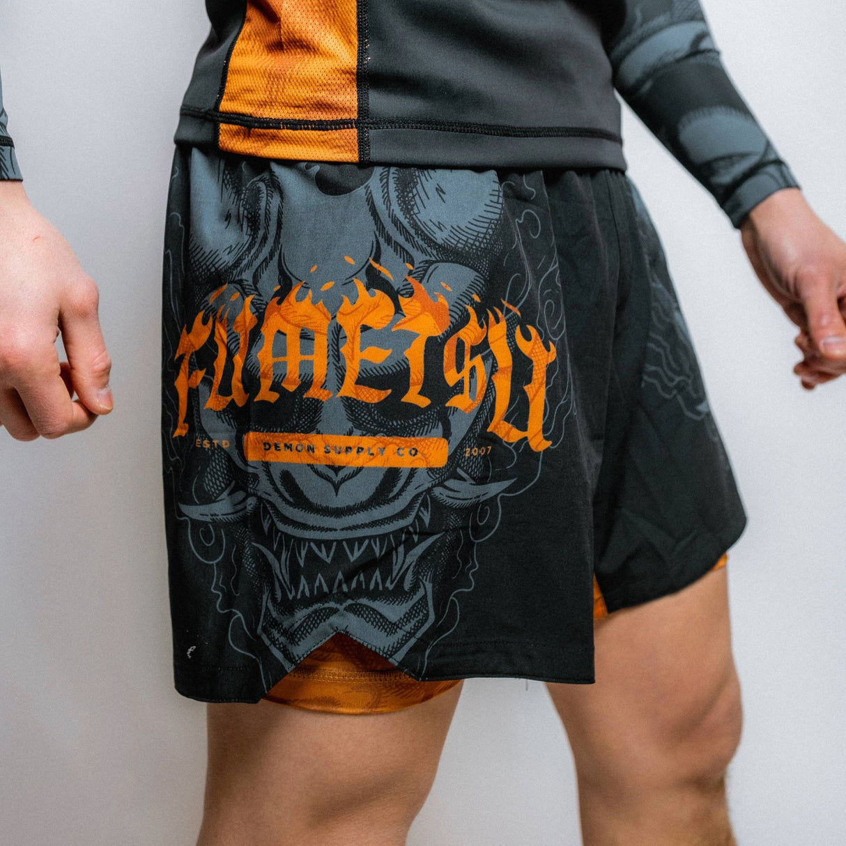 Fumetsu Oni Dual Layer Shorts Black/Grey/Bronze