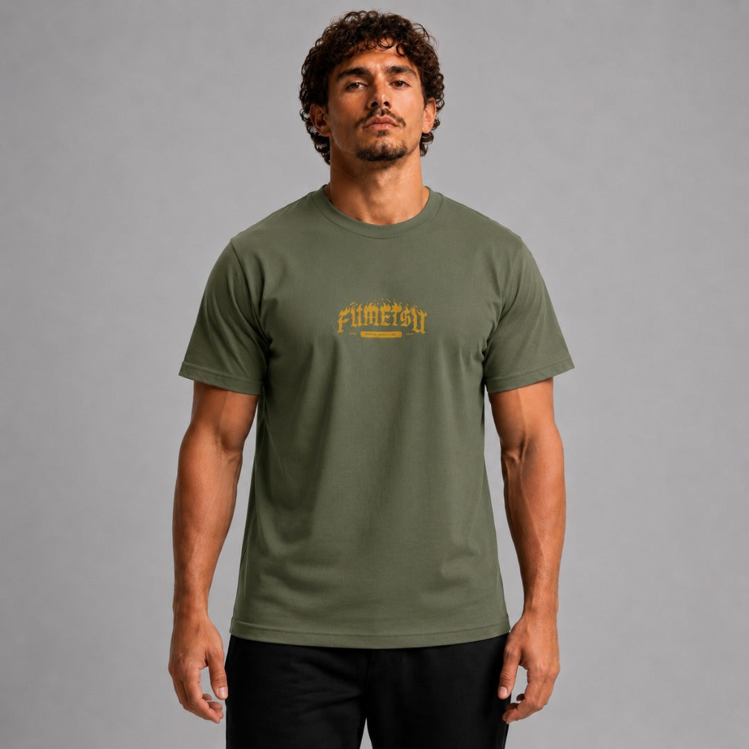 Fumetsu Oni Demon T-Shirt Khaki