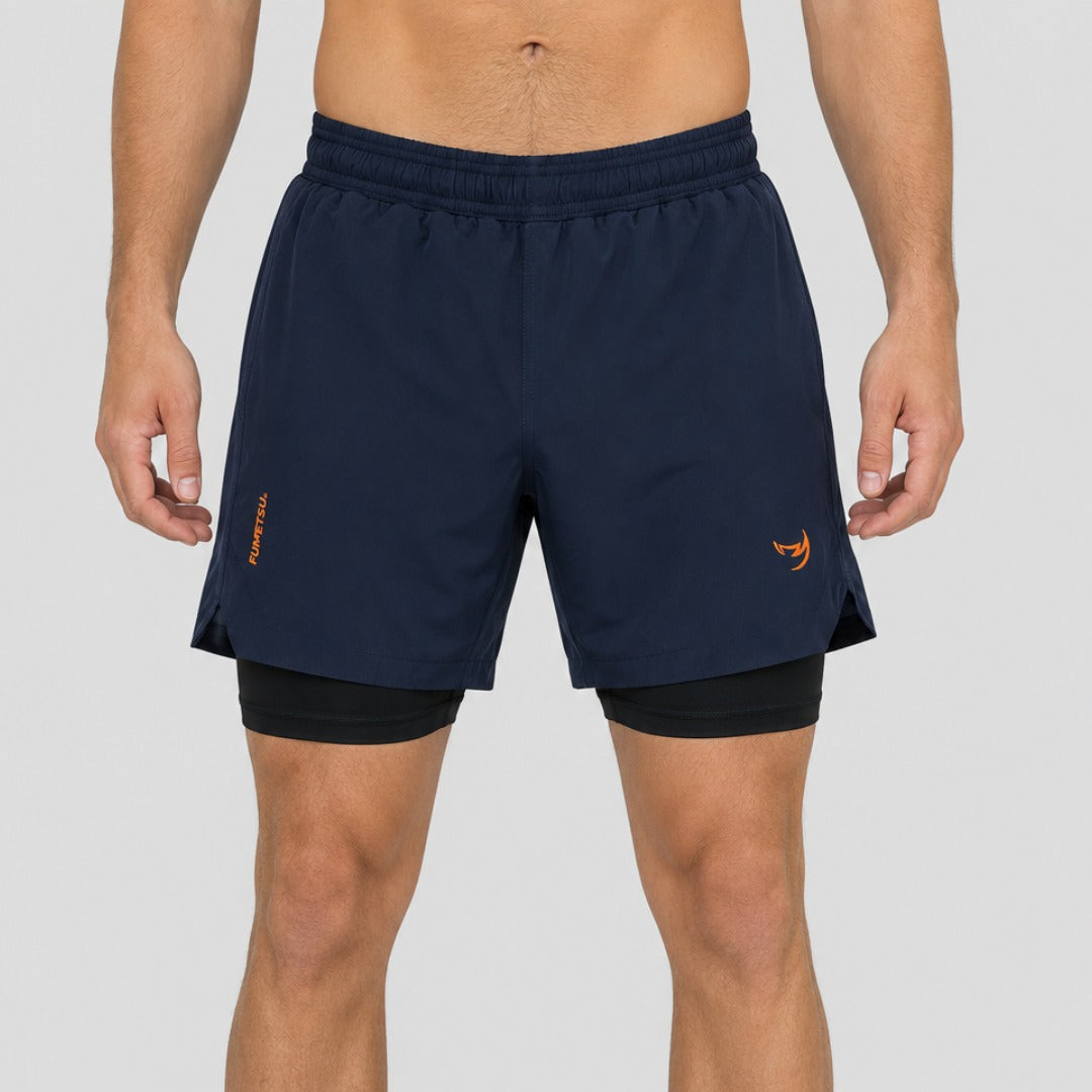Navy Fumetsu Origins Dual Layer Shorts