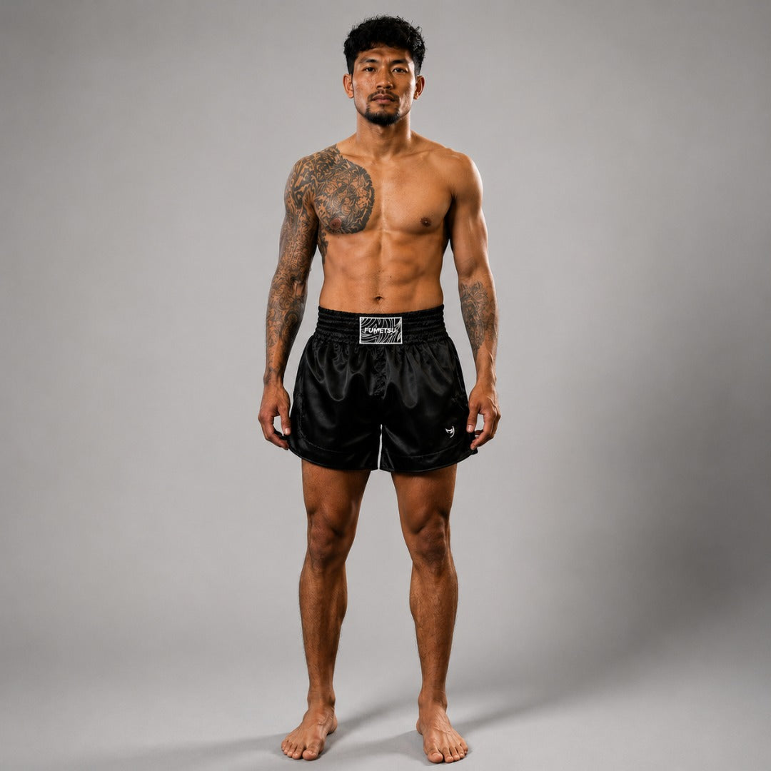 Black Fumetsu Origins Muay Thai Shorts
