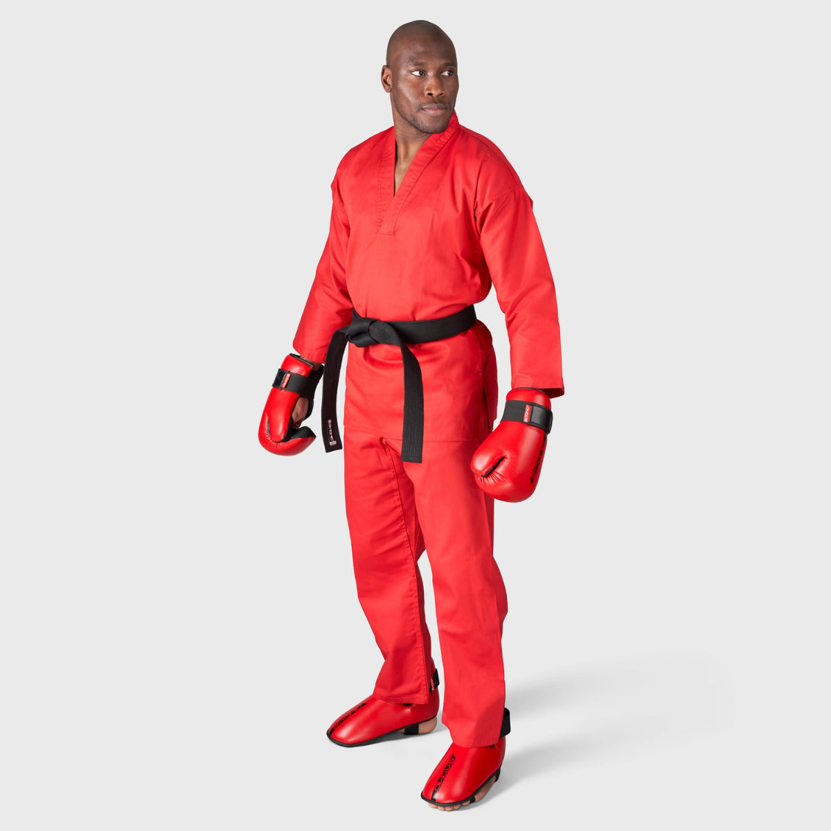 Red Bytomic Red Label V-Neck Adult Martial Arts Uniform